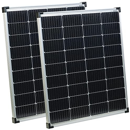revolt Solaranlage Panele: 2er-Set Mobiles monokristallines Solarpanel, 110 W, MC4-komp., IP65 (Sonnen-Paneele, Solarmodul)