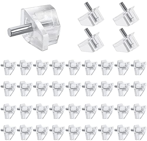 20 Stück 3mm Regalstifte Klar Stützheringe Schrank Regal Pegs Regalstütze Halter Heringe für Küchenmöbel