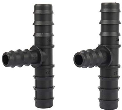 LRJSKWZC Schlauchverbinder-Adapter, 5 Stück, mit Widerhaken, 20 mm auf 16 mm, reduziert T-Stück, Gartenwasserschlauch, Splitter DN20 auf DN16 Schnittstellen-Rohranschluss-Adapter