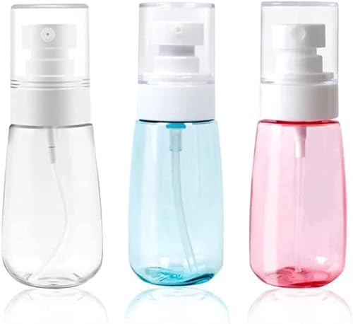 3 Pack Small Spray Bottle 60 ml Fine Mist Plastic Spray Bottle for Travel Refillable Make Up Spray Bottle Atomizer Spray Bottles for Cosmetic Skincare