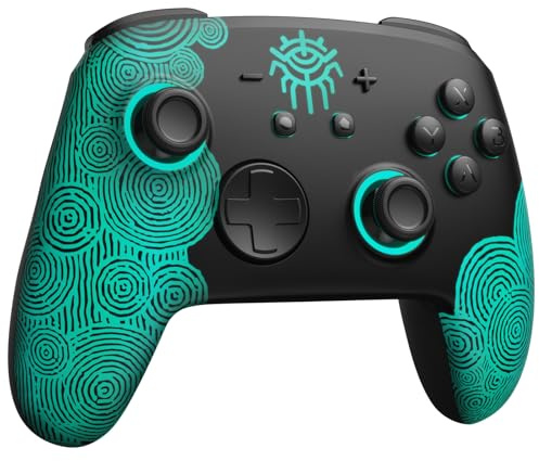 Switch 2 Pro Controller Hall Effect for Switch OLED/2, Wireless Switch Remote with NFC, Firefly Bluetooth Hidden Glow RGB Gamepad with Wake Up,Turbo,Macro Back Buttons,Gyro,Motion & Vibration Control