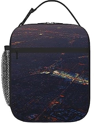 Lunchtasche mit Nachtansicht bedruckt, wiederverwendbare isolierte Lunchtasche