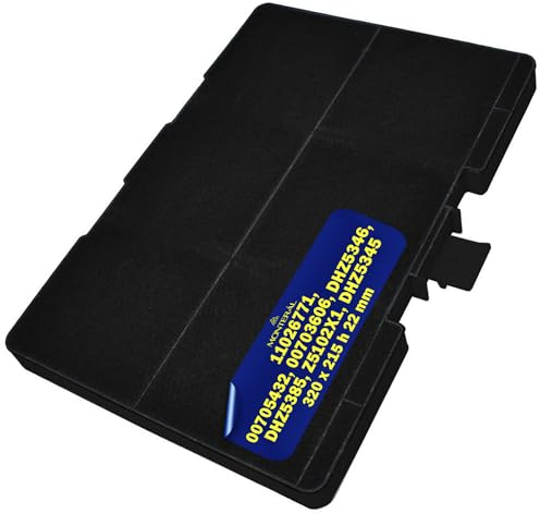 Aktivkohlefilter für Dunstabzugshaube 320 x 215 x 22 mm 11026771 00705432 00703606 DHZ5346 DHZ5385 Z5102X1 DHZ5345 für Bosch für Gaggenau für Bauknecht für Neff - Garantie 10 Jahre - MONTERAL
