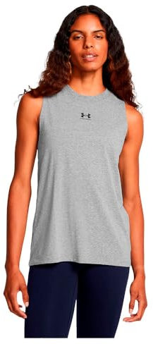 Under Armour Rival Muscle Tanktop für Damen, (026) Castlerock/Schwarz, Groß