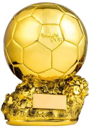 AMMICCO Trofeo Palloncino Oro Calcio Campione Trofeo Golden Pallone Calcio Trophy Collezione di souvenir Decorazioni Casa Ufficio Regali per Fan (Oro, 15 cm)