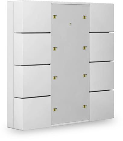 MDT Plus 55 Serie .02 KNX Taster, 8-fach, reinweiß glänzend (BE-TA55P8.G2)