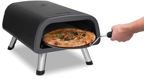Newair - Horno de pizza para interiores y exteriores de 12 pulgadas con kit de accesorios, horno eléctrico pequeño de pizza de 1850 W, fabricante portátil de pizza, resistente al agua