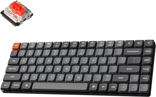 Keychron K3 MAX QMK/Via Teclado Mecánico inalámbrico, 75% Diseño programable, LED Blanco, Gateron Red Switch, Marco de Aluminio Bluetooth/USB-C Teclado Gaming con Cable para Mac Windows Linux