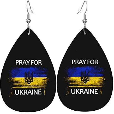 Ohrringe Bete Für Die Ukraine Ohrringe Baumeln Mode Baumeln Ohrringe Dekorative Leichte Leder Ohrringe Für Mädchen Frauen Schmuck