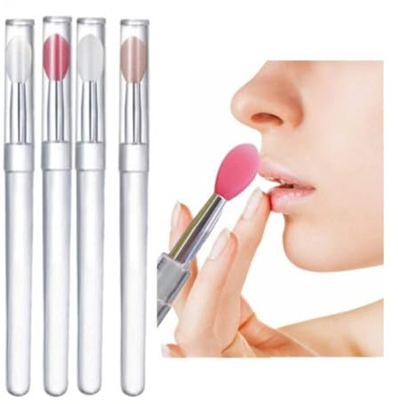 1pcs Portatile Del Silicone Lip Brush Lip Gloss Applicatore Cosmetico Rossetto Polvere Trucco Spazzole Multifunzionale Brus Strumenti M9G6 Con