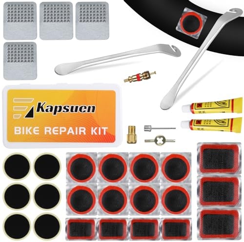 Kapsuen Fahrrad Reifen Flickzeug Fahrrad, Tragbar Fahrrad Flickzeug Set Fahrrad Reparaturset Fahrradreifen Flickset Kompatibel mit Allen Fahrradschläuchen (Set 01)