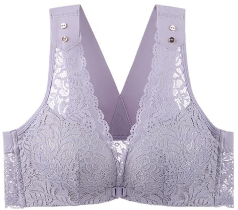 SCOCCA BH mit Frontverschluss für Damen Lace Comfort Wireless Full Coverage Damen Schlaf-BH