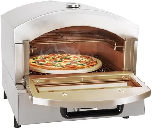 Horno Eléctrico Para Pizza De 2000 W, Control De Temperatura Constante De 50-350 °, Máquina Para Hacer Pizza Portátil De Acero Inoxidable Para Encimera, Para Pretzels Caseros De Restaurante Al Horno