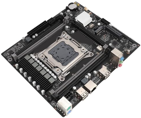 Bewinner PC-Hauptplatine für V1 V2-CPU, LGA 2011 Mining-Motherboard mit PCI E 3.0X16-Steckplatz, NVME M.2-Schnittstelle für Home-Office-Gaming