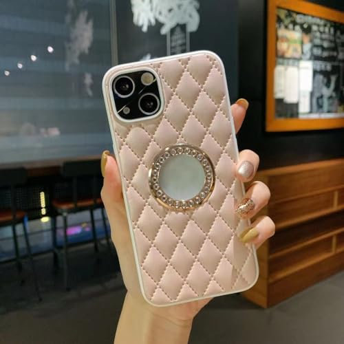 ADKOT Piccolo motivo a rombi profumati per iPhone 15 14 13 Pro Max Custodia per cellulare con strass cavi Per iPhone 12 Pro Custodia 11Pro max,Rosa,Per iPhone 13 Pro