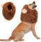 Vivifying Hundekostüm Löwenmähne Hund, Verstellbar Hunde Halloween Kostüm Perücke mit Ohren für Mittlere und Große Hunde (Dunkel Braun)