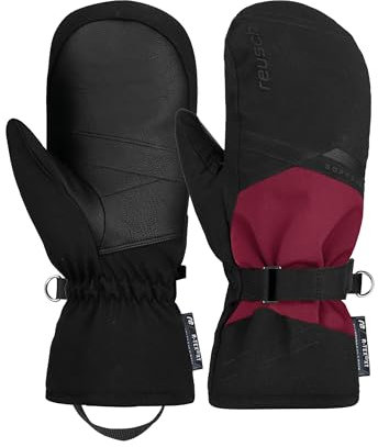 Reusch Damen Helena R-TEX XT Mitten Fäustlinge, schwarz-dunkelrot, 8.5