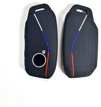 QPDDFG Coque de Clé pour BMW X1 U11 2022 2023, Coque Clé Porte-clés Coque de clé de Voiture Protecteur de clé de Voiture Télécommande Boîtier de clé,F Black2