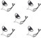 Feriuzymix Lot de 5 écouteurs, 1 broche jack 3,5 mm, en forme de D, écoute uniquement pour radios bidirectionnelles, talkie-walkie