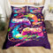Homewish Boys Kids Gaming King Size Duvet Cover Sets 3 Pieces, Reversible Gamepad Bedding Set Game Room Decor, Vintage Pixel Style Quilt Cover, Abstract Colorful Gamer Bed Set With 2 Pillowcases