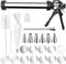 Windspeed Churro Maker Kit, Long Churro Maker Machine with Piping Bag/ 7P Nozzle/Converter/ 2 Brushes/ 11 Flower Pieces for Home Basking