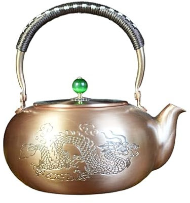 Handmade Copper Teapot, Traditional Turkish Design, Durable for Stovetop Brewing