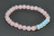 Bracelet en Pierre de Lune et Quartz Rose Naturel, Pierre précieuse élastique de 6 mm