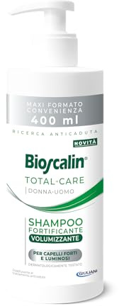 Bioscalin TOTAL•CARE stärkendes und volumisierendes Shampoo, fördert das Wohlbefinden der Haare und der Kopfhaut, für Damen und Herren, für den täglichen Gebrauch, 400 ml