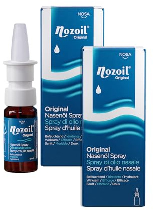 NOSA Nozoil Original | Nasenspray | Trockene Nase | Erkältung | Natürlich | Sesamöl (2-Pack)