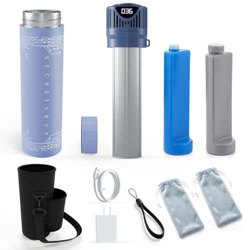Mini Frigo per Insulina da Viaggio 4 Penne, 2-8℃ Frigorifero per Medicinali | Portatile USB Borse per Insulina con 4 ghiaccio biogel, approvate dalla TSA, blu