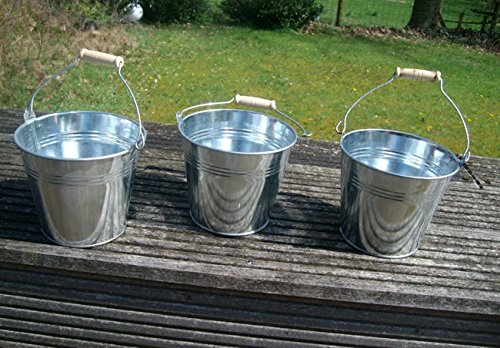 Deko-Impresion Blecheimer, Pflanztopfset, 3 Stück, Pflanztöpfe, Blumentopf, 14 cm