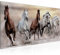 Runa Art Wandbild Pferde 1 Teilig 100 x 40 cm Modern Bild auf Vlies Leinwand Tiere Wohnzimmer Schlafzimmer Braun 014112a