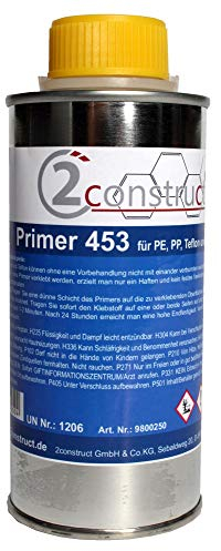 2Construct Primer 453, Vorbehandlung für schwer zu verklebende Materialien wie Polyolefine, Polyäthylen, Polypropylen, Gummi, EPDM, PTFE, Silikone, 250ml Dose