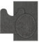 TREETONE Chenille-Badematte, 3-teiliges Badezimmerteppich-Set, 50.8x50.8 cm, U-förmig, konturierte WC-Vorleger, 50.8x81.2 cm Teppich und 1 Deckelbezug, weiche, Dusche und Badezimmer, Anthrazit