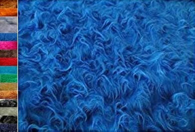 STOFFBOOK PFLEGELEICHT KUSCHEL FELL DECKEN REQUISITEN FOTOSHOOTING ACCESSOIRES DEKOFELL LONGHAIR FOTOGRAFIE STOFFE, B701 (Royalblau)