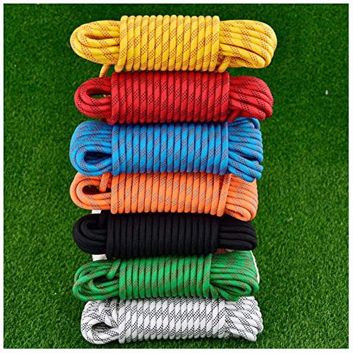 YJHH Corde Escalade 10mm 100m, Corde d'escalade Statique Extérieure, pour l'escalade en Plein Air, La Salle De Sport en Salle, Rappel, Ascendant, Les Secours en Cas D'incendie