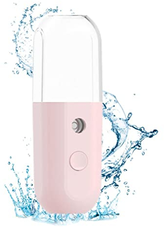 Nano Spray portátil Nano niebla pulverizador niebla pulverización cara Mister Mini vaporizador USB recargable pulverización de niebla para cara diaria maquillaje -up -Cuidado de la piel 30 ml