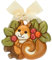 THUN - Formella con Bacche e Scoiattolo - Linea Fall in Love - Arredare la Casa, Formelle - Ceramica, Nastro - 15,2x3,3x13,7 cm h; Nastro: 55 cm
