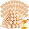 95Pcs Wooden Honey Dippers, Premium Natural Honey Dipper Stick, 3 Inch Mini Honeycomb Stick, Honey Stirrer Stick for Honey Jar Dispense Drizzle Honey and Wedding Party Gift