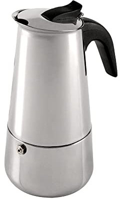 Domotti Kaffeezubereiter Vella 200 ml 7 x 9 x 17 cm Espressokocher Kaffeebereiter Kaffeekocher alle Herdarten Induktion Stahl