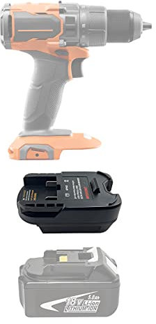 EID MT18AR Battery Adapter Converter for Makita 18V to Ridgid AEG Cordless Tools Suitable for BL1850B BL1840B BL1830B Li-ion Batteries (Adapter Only)