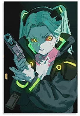 ZHUYING Cyberpunk Edgerunners Poster Beliebte Anime-Poster Rebecca ACG Druck Foto Kunst Malerei Leinwand Poster Home Modern Decor Poster 12x18inch (30x45cm)