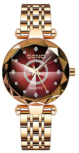 rorios Damenuhren Analog Quarz Uhren mit Edelstahlarmband Mode Wasserdicht Frauen Uhren Diamant Armbanduhren für Frauen Mädchen