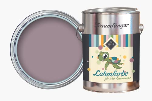 Caleo Color Lehmfarbe TAUMFÄNGER Lila, 2,25 Liter - ökologische Wandfarbe für Wohnzimmer und Co. - hoch deckend, tropffrei, geruchsneutral