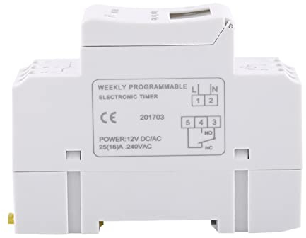 24V Zeitschaltuhr Dc,Digitales Timer-Programm,LCD-Display,Wöchentlich Programmierbares Elektronisches Relais,16 EIN- Und 8 Aus-Zeitschaltuhr,Ac/Dc,12 V (12V)