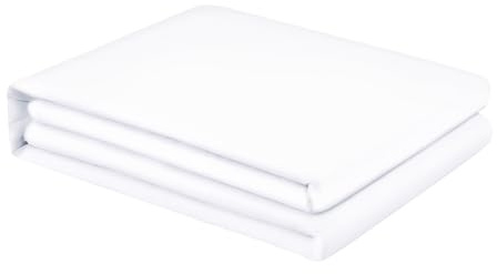 FreshCulture Twin Flat Sheet - Hotel Quality Twin Flat Sheet Only - Brushed Microfiber Top Sheet - Ultra Soft & Breathable - Wrinkle-Free - Easy Care - Single Flat Sheet (Twin, White)