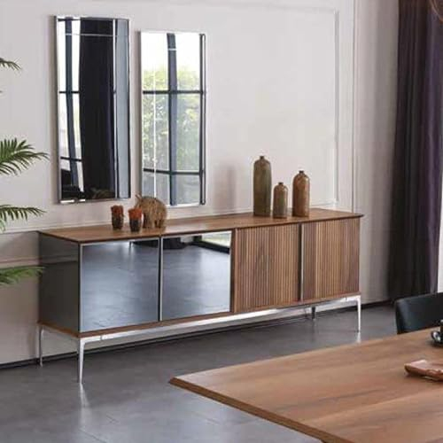 JV Möbel Kommode Spiegel Sideboard Anrichte Schrank Kommoden Holz Design Set