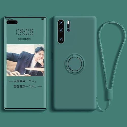 Silikon Hülle Kompatibel mit Huawei Honor 8X, Halter Ständer Handyhülle mit Band Kette Magnetischen Autohalterungen Stoßfestes Flüssiges Silikon TPU Schutzhülle für Huawei Honor 8X