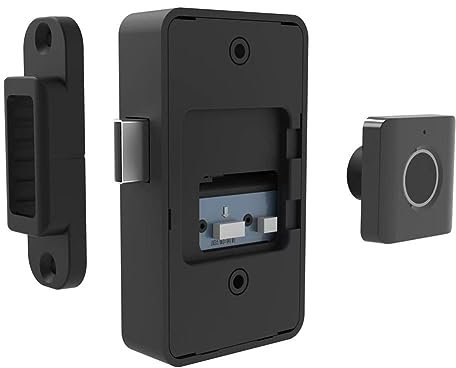 Bluetooth Fingerprint Cabinet Lock,Smart Biometric Drawer Lock,Keyless Hidden Cabinet D Lock Drawer Lock,Smart Wardrobe File