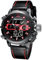 MEGALITH Orologio Uomo Digitale Militare - Sportivo Orologio da Polso Pelle Nero Quadrante Grande LED Orologi Analogico Digitali Impermeabile Allarme Cronometro Calendario - Regali da Uomo
